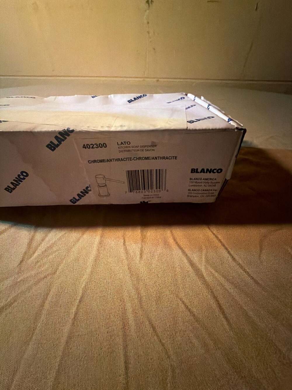BLANCO Lato Kitchen Soap Dispenser Chrome/Anthracite 402300 open box
